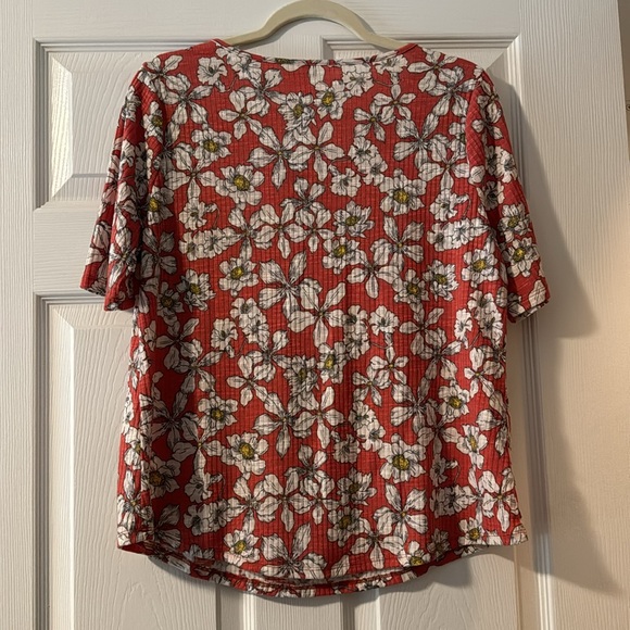 Cato short sleeve medium floral print tie up shirt - Picture 2 of 5